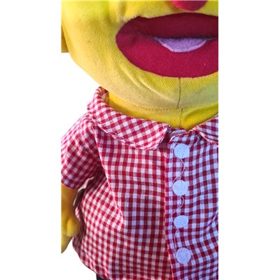 Bloesje korte mouw rood/wit V699