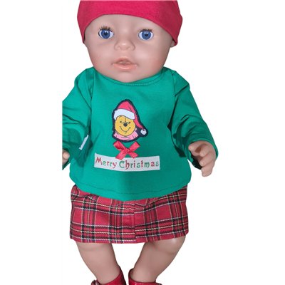  kerst roksetje pooh 2 delig V375