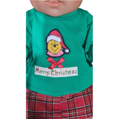  kerst roksetje pooh 2 delig V375