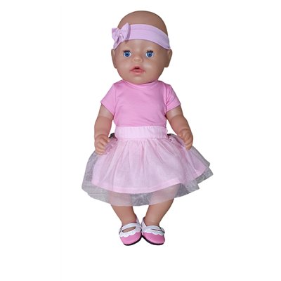 Rokje met tule lichtroze V189