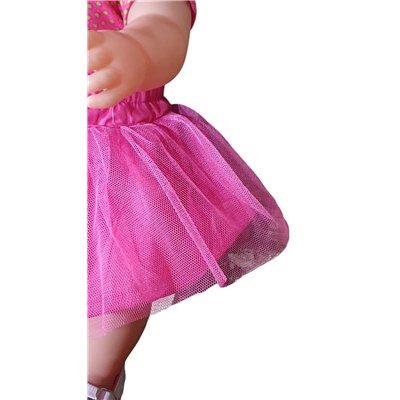 Rokje met tule fuchia V390