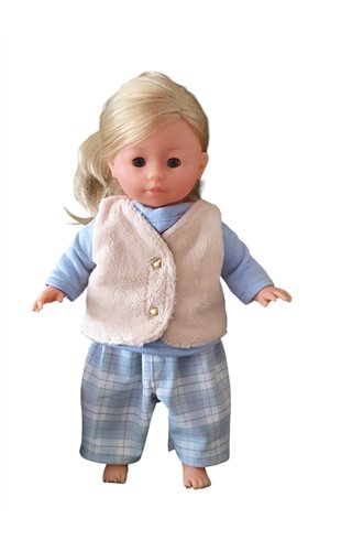 Bodywarmer Borg/Bont, gevoerd