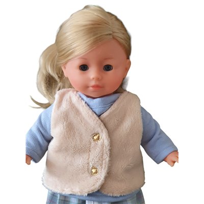 Bodywarmer Borg/Bont, gevoerd