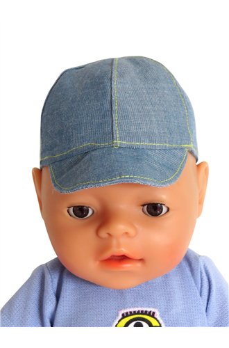 Petje met klep, gevoerd 