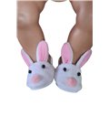 Konijntjes slippers wit
