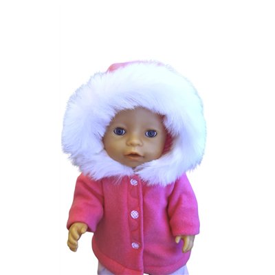 winterjas met bontcapuchon 