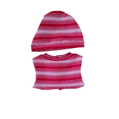 shirt + muts rood wit