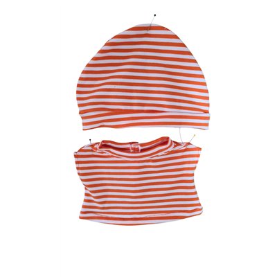 shirt + muts oranje wit
