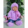 winterjas/muts/slofjes lila V95