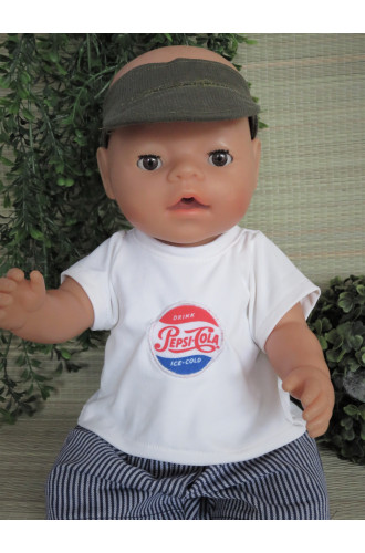 T shirt Coca cola wit V155