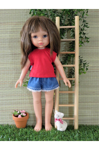 korte broek denim franjes 