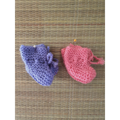 gebreide slofjes, div. kleuren