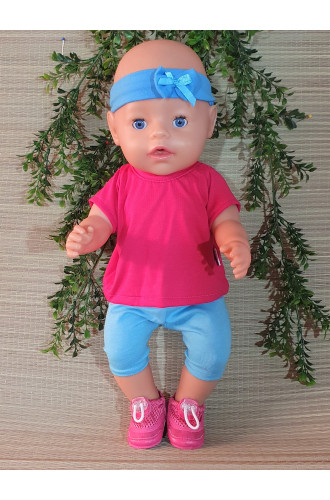 Legging kort blauw V20