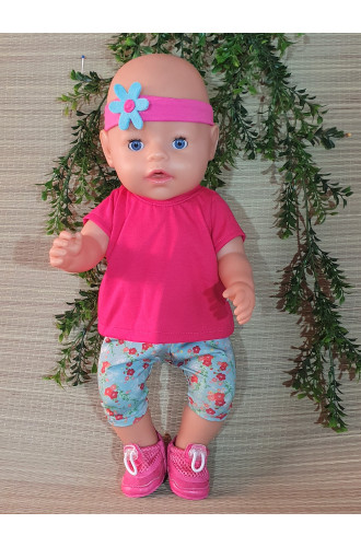 legging kort blauw V462