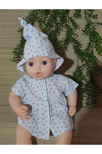 Bloesje met knoopmuts V371