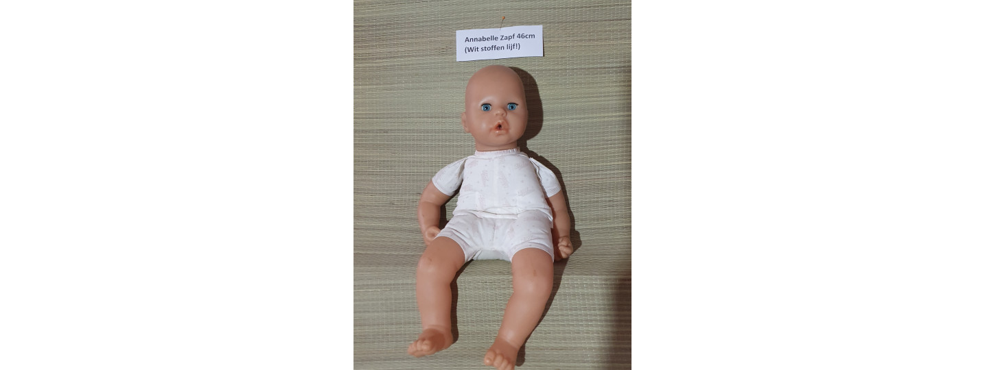 Annabelle 46cm (wit stoffen lijf!)  