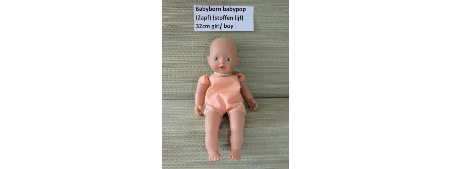 Babyborn girl 32cm stof lijf